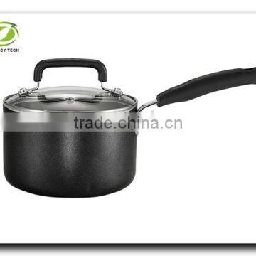 Black Aluminum Non-stick Milk Stock Sauce Pan Cooking Milk Stock Pot Cookware Set Milk Pot Cookware Long S/S Handle