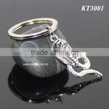 Three-dimensional Snake Shaped Keyring New Fashion Alloy Silver Metal Cobra Keychain photo-6