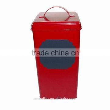 Tin Box With Handle Food Grade Tinplate with CMYK Printing