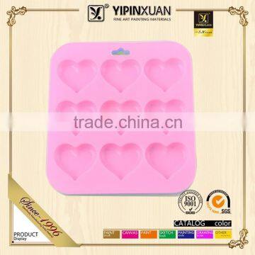 Colorful Heart Shape Plastic Painting Artist Palette