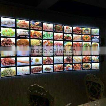 Edgelight CF7 magnetic led menu light box design kitchen new technology