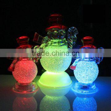 Y059 Christmas Party Decor colorful Christmas Snowman Flash light Christmas decorations