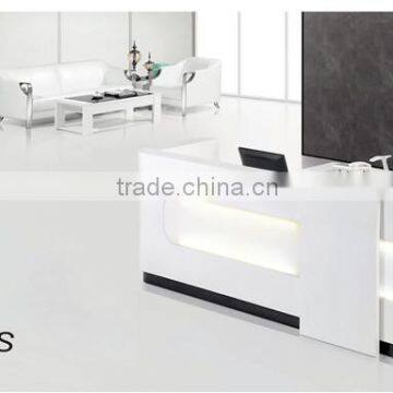 Modern design LED light reception desk