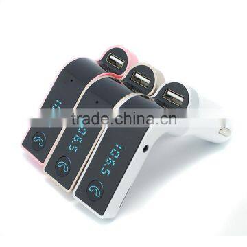 2016 New Design Led FM Transmitter Car Kit with Single USB charging bluetooth car kit