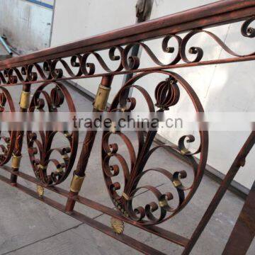 handmade wrought iron decorative stair railings design/indoor stair handrail