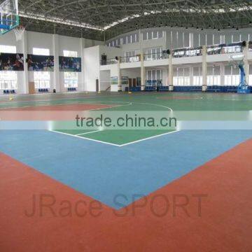 Guangzhou manufacturer of silicone PU flooring for indoor sport rubber flooring