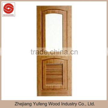 veneer mdf glass louvered door