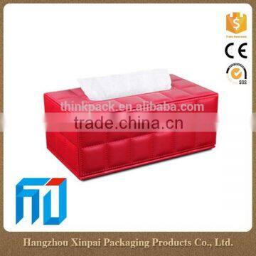 China creative leather tissue paper box design