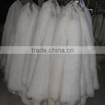 Natural Genuine white fox fur skin factory wholesale