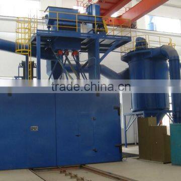 Large and heavy Metal Casting Surface Cleaning Trolley Type Shot Blasting Machine