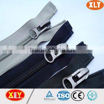 fashion cloth zipper , long length open end nylon zipper