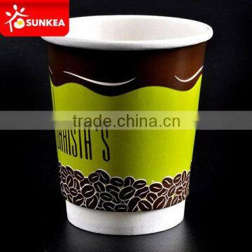 10oz food grade double PE coated double wall paper coffee cups