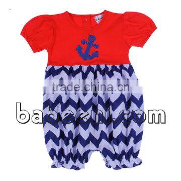 Nice anchor applique girl short bubble