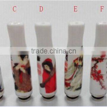 China painted Ceramic Drip Tip Acrylic Calabash drip 510 drip tips Wholesale with factory price