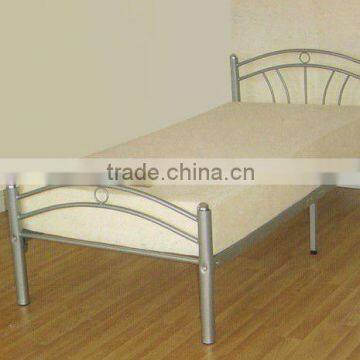 bedroom steel single bed with wooden base B-12