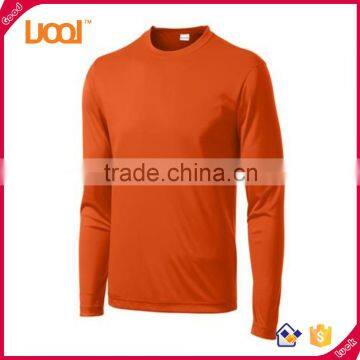 2016 Guangzhou Luoqi Plain Dye Dry Fit T-shirt/summer Fashion Long Sleeve O-neck Tshirt/custom Man Running Gym t Shirt Quality Choice photo-3