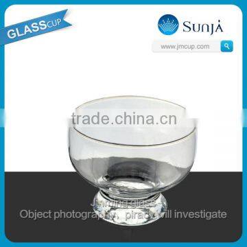 Smooth Bowl Shaped Candle Glass Holder