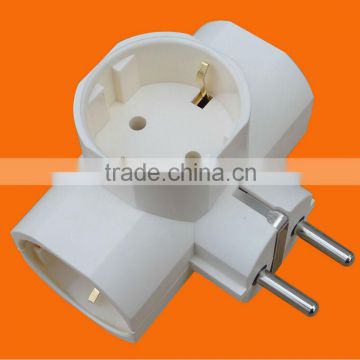 Europe style 2 round pin AC travel adaptor with grounding (P7033)