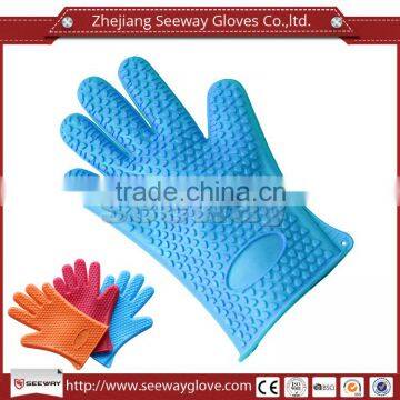 Seeway Kitchen Heat Resistant Silicone Gloves Oven Pot Holder Baking Barbeque Cooking Waterproof Five-fingered Mitts