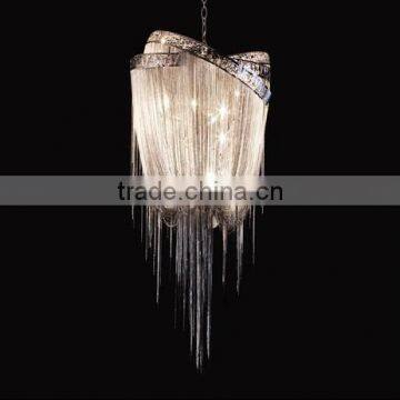 Modern Chrome Chain Chandelier Prefect for Hotel and Villa Deco