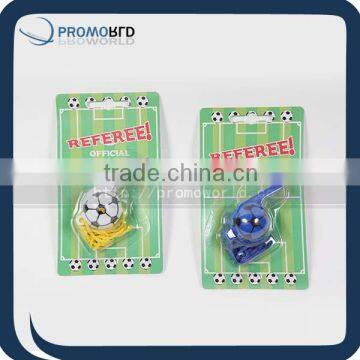 Blistercard packing whistle Football cheerin items Promotion 2014 football items