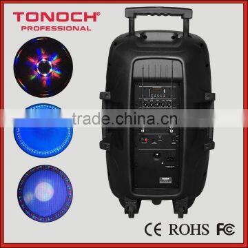 Top Selling Super Bass Trolley Outdoor PA Speakers With VHF Microphone photo-3