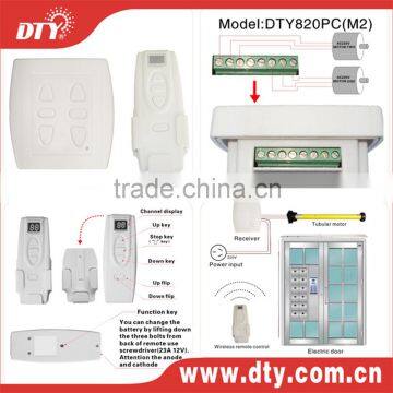 Dual tubular motor wireless multi-channel remote control system in 2015