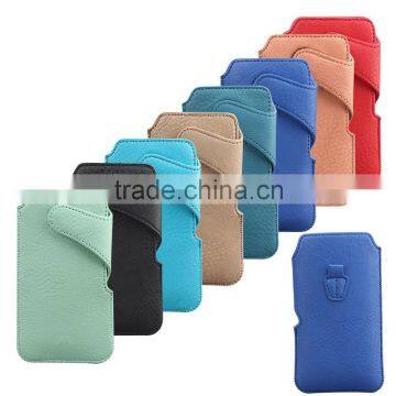 Mobile pouch by PU material for iPhone 6 samsung s5,