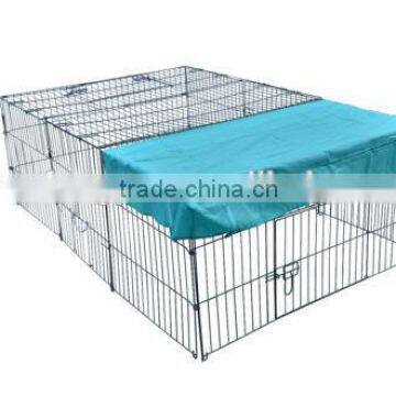 Folding Front Door Enclosures Metal Wire Dog Cage Rabbit Enclosure With Door and Cover