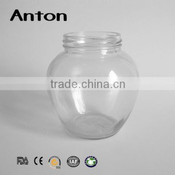 Wholesale Sealing Jars pickled vegetables glass jar 580ml glass container with screw lid