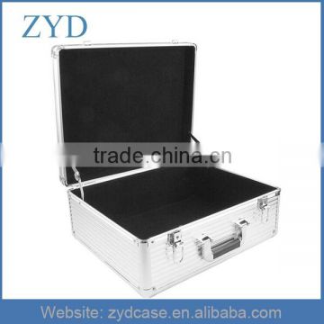 Portable silver aluminum briefcase with combination lock ZYD-LX92505