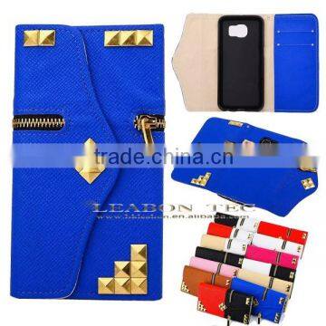 for Samsung Galaxy S6 Leather Flip Wallet Stand Case Cover With Zipper photo-3