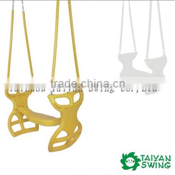 Plastic 2 Seat Glider Swing with Soft Grip Chains