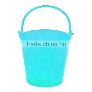 2016 Promotional Creative High Quality Mini Turquoise Pails Wholesale Small Plastic Buckets with Handle for Decoration