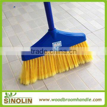 SINOLIN high quality plastic broom with wooden handle with long cap