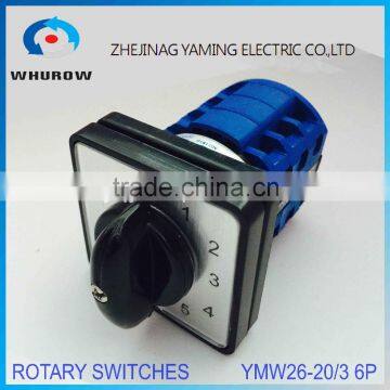 Rotary switch YMW26-20/3 6 Position 3 poles 660V 10 terminals 20A automatic universal changeover switch silver contact LW26-20/3
