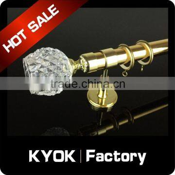 KYOK Curtain Rod With Dimond Curtain Finial in Africa ,wrought Iron Curtain Rod Finials ,curtain Finials