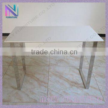 Home Used Modern Desktop Table Metal Frame White Computer Table photo-2