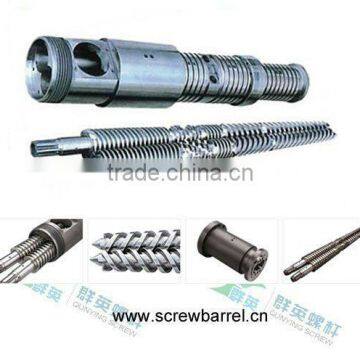 conical bimetallic twin screw for plastic extruder machine