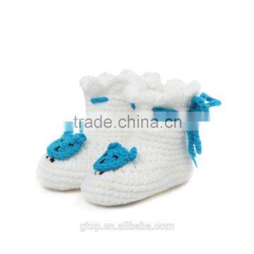 Baby Handmade Crochet Boots Shoes Supplier for 1-10 months old B-0027