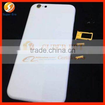 white back cover for iphone 6 4.7'' rear cover housing with gold logo perfect testing