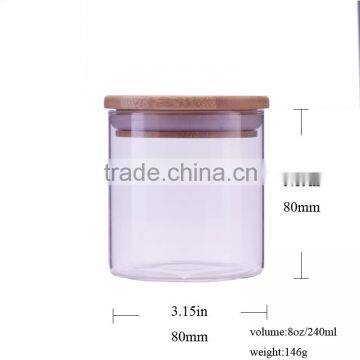 high transparent empty candle jars, candle in glass jar cork wholesale