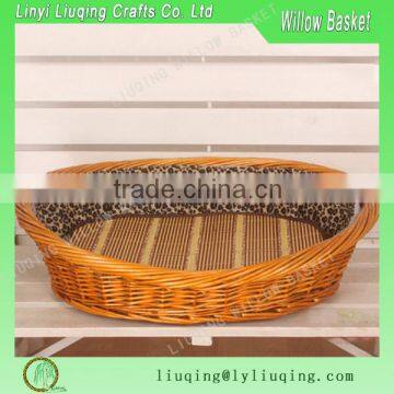 Factory wholesale honey handmade Wicker pet baskets/Funny dog beds/Wicker dog bed