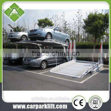 Hydraulic Lifting Two Post Two Level Automated Vertical Underground Garage Tilting Parking Lift