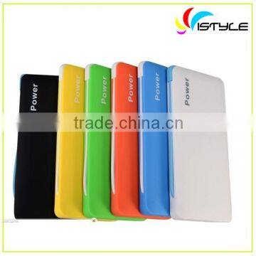 8000mah high quality built in cable dual usb soft touch powerbank by power bank factory