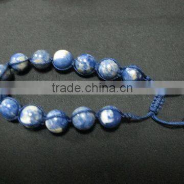 Best quality new products gemstone beads leather bracelet