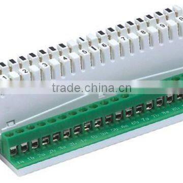 Delicate 10 pair disconnection module with additional screw terminal