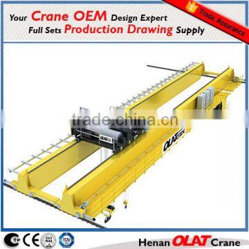 3D Design Drawing Customizable Europe type Heavy Duty Double Girder Overhead Crane