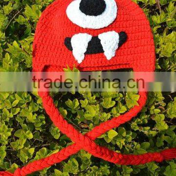 knitted fashion hot sale baby hat cartoon character minion hat