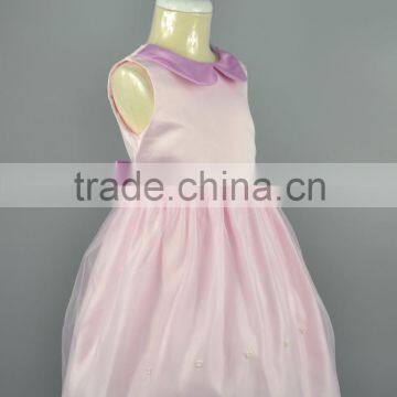 Hot Pink Flower Girl Dresses Polyester Chiffon Wedding Party Dresses Birthday Dress For Baby Girl photo-3